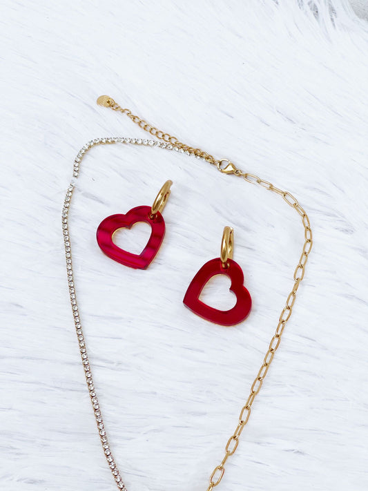 PENDIENTES CORAZÓN HUECO